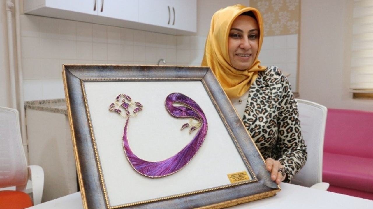 Çiviyle telin aşkı filografiyle hayat buldu