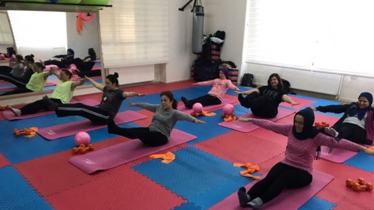 Turgutlulu kadınlardan zumba ve pilates kurslarına yoğun ilgi