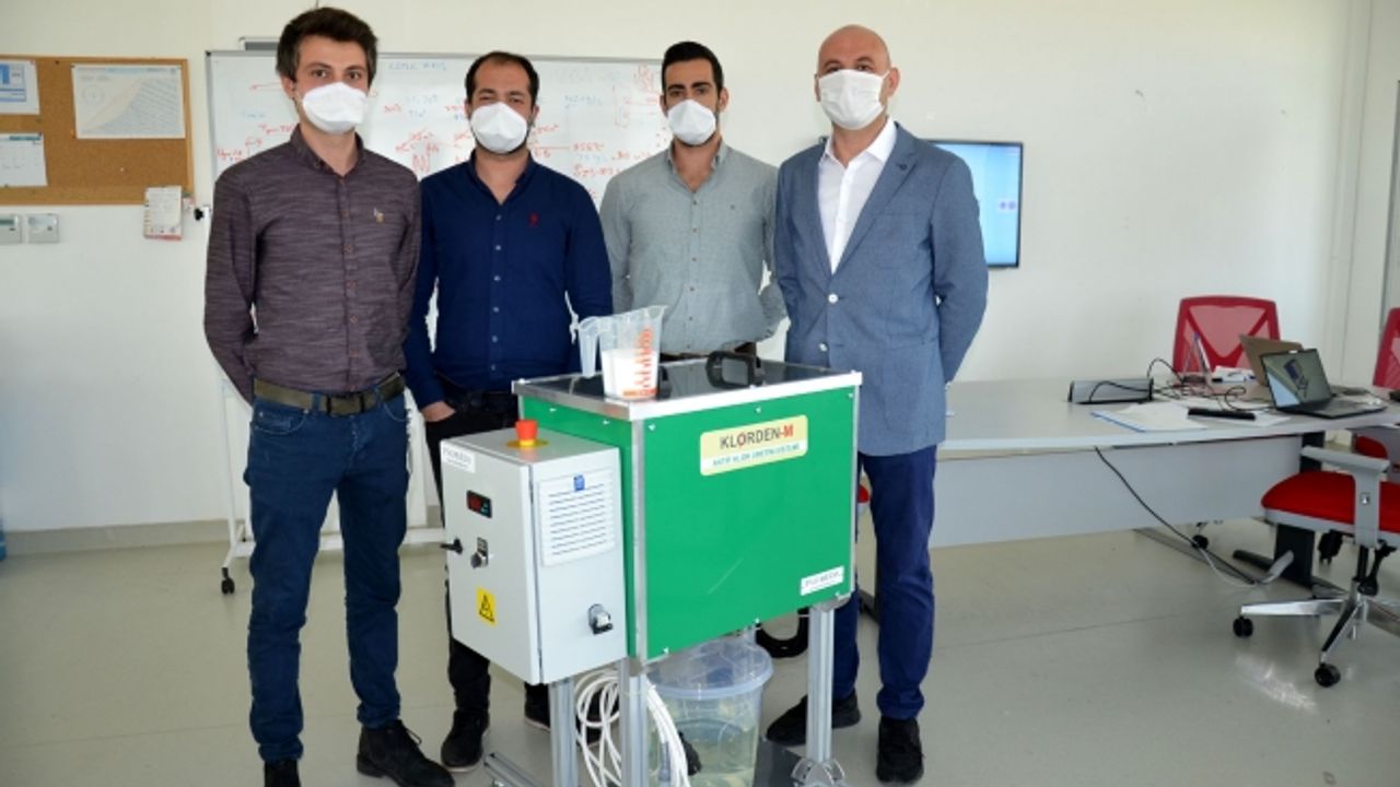 Dezenfektan maliyetini yüzde 95 azaltan cihaz ürettiler