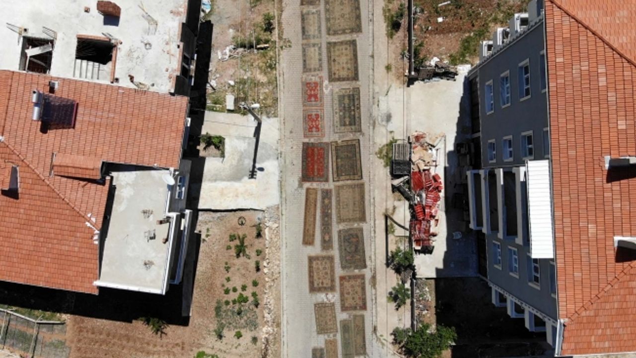 Halıları yollara serip değerini katlıyorlar