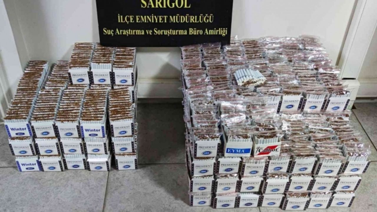 Sarıgöl’de 28 bin 400 adet kaçak makaron ele geçirildi