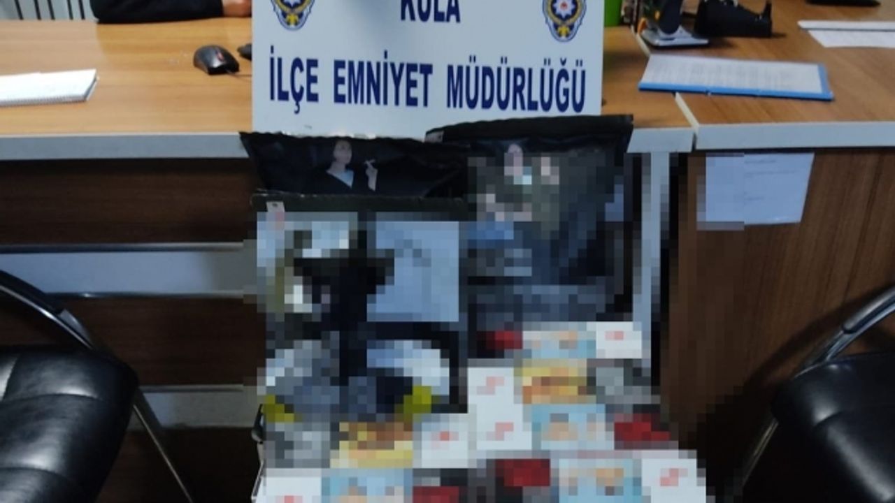 Kula’da huzur ve güven operasyonu: Çok sayıda kaçak mal ele geçirildi