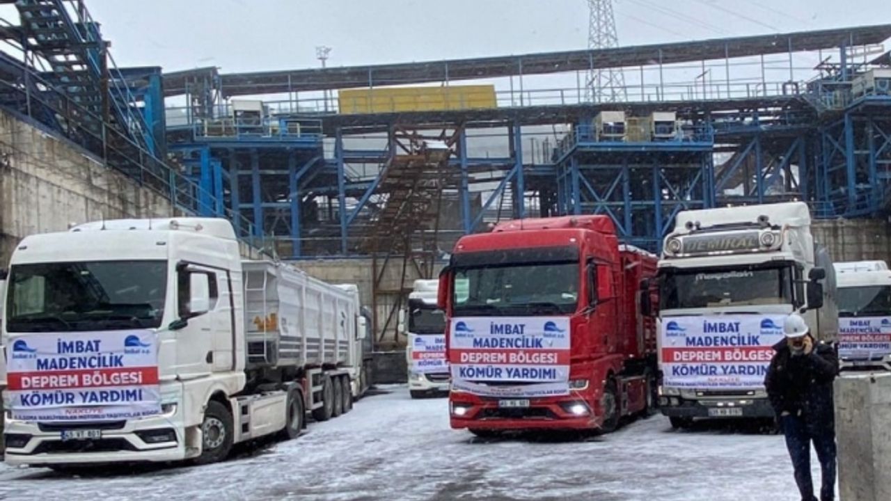 Soma’dan 14 kamyon kömür ve kurtarma ekibi deprem bölgesine gitti