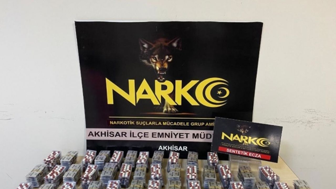 Manisa’da 5 bin 608 adet sentetik hap ele geçirildi