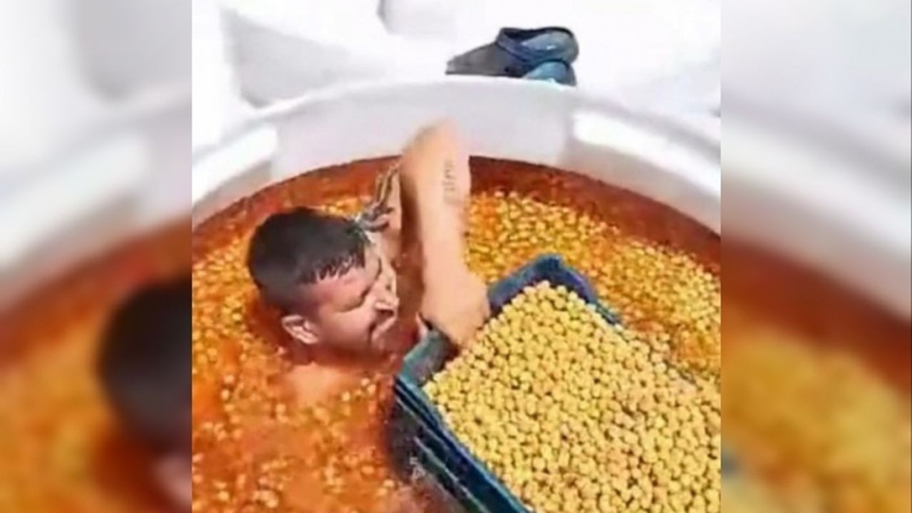 Sosyal medyada çıplak zeytin havuzuna girme videosu "Bu kadar da olmaz" dedirtti