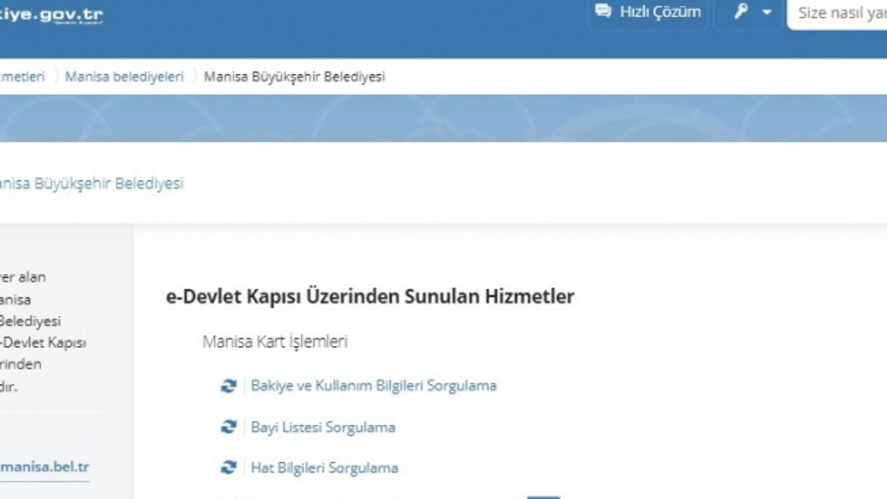 Manisa Kart’ın e-Devlet hizmetlerine bir yenisi daha eklendi