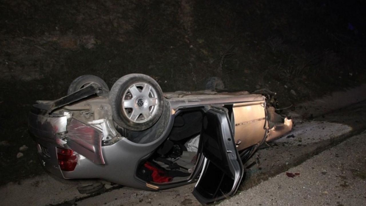 Takla atan aracın sürücüsü 238 promil alkollü çıktı