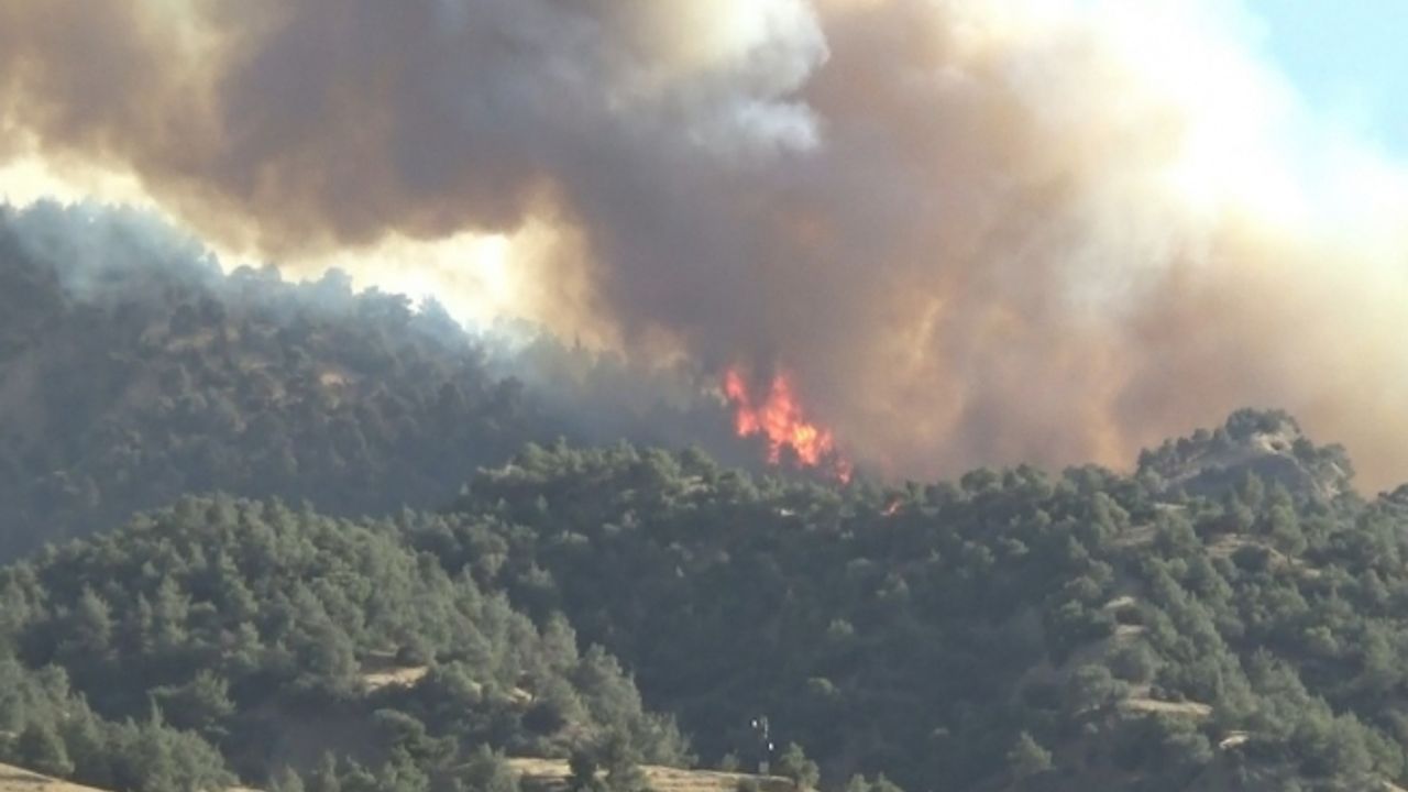 Manisa’daki orman yangını 8 saattir sürüyor