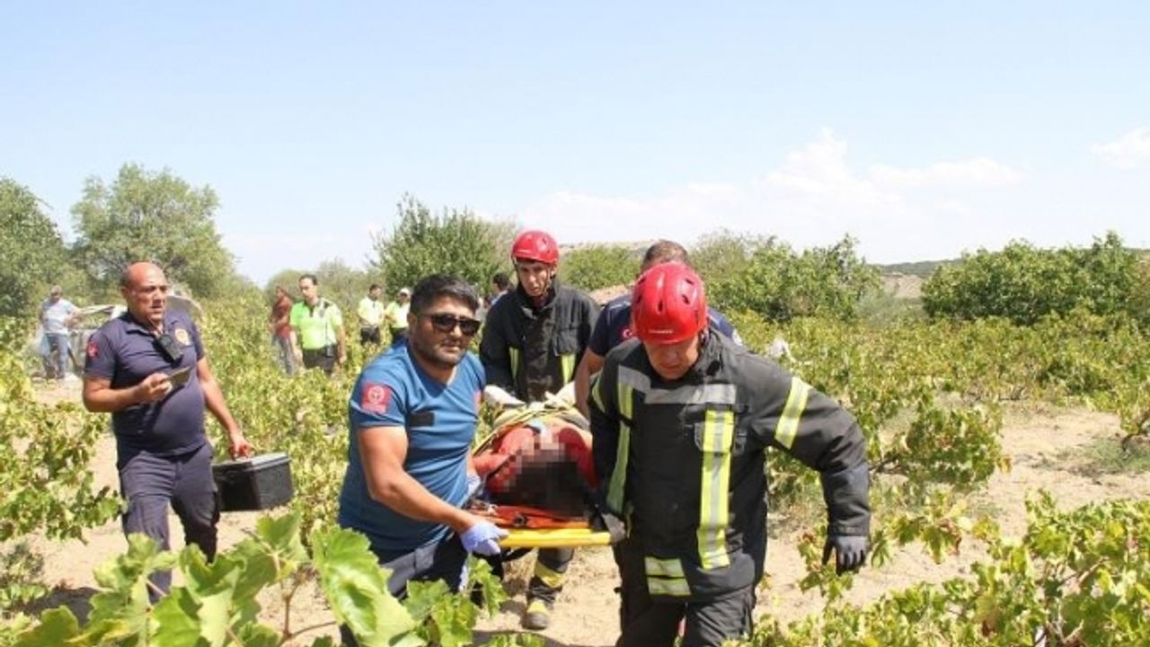 Kontrolden çıkan araç tarlaya uçtu: 1’i ağır 5 yaralı