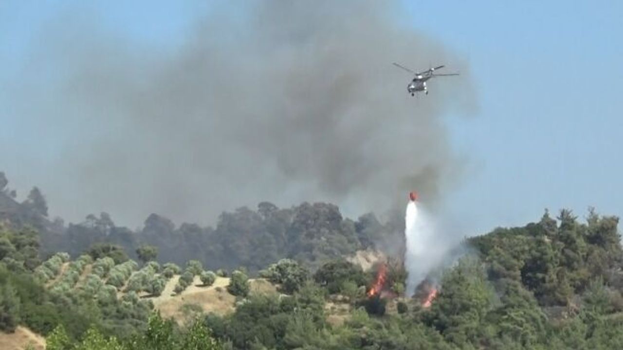Manisa’daki alevlere 5 uçak ve 7 helikopterle müdahale