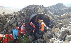 Soma'da Maden ocağında heyelan tatbikatı