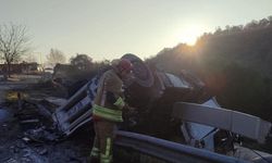 Tır kontrolden çıktı: 1 yaralı