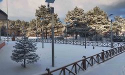 Manisa Spil Dağı Milli Parkı beyaza büründü