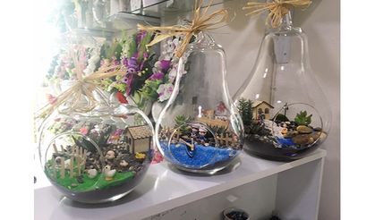 Çiçekçiliğin son modası süslü teraryumlar oldu