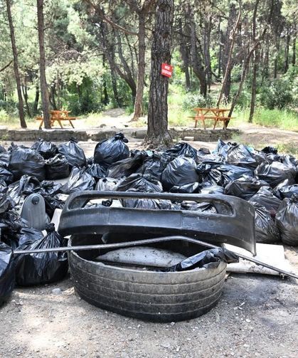 Çiftlik Park Mesire Alanı'nda çevre için el ele verildi