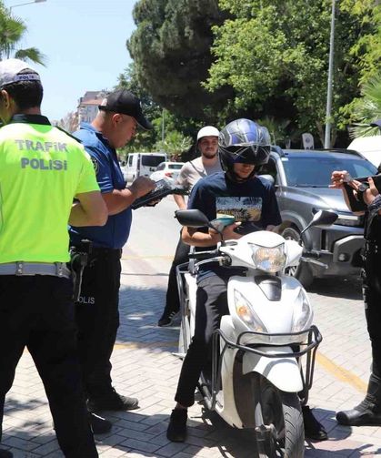 Turgutlu'da yaz aylarının gelmesiyle kask denetimleri artırıldı