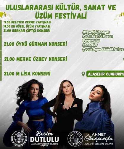 Alaşehir'de festival coşkusu başlıyor