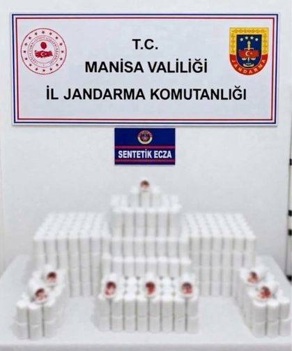 Manisa'da 42 bin 534 sentetik hap ele geçirildi