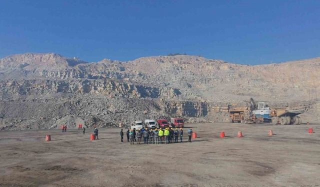 Soma’da maden ocağında gerçeğini aratmayan heyelan tatbikatı