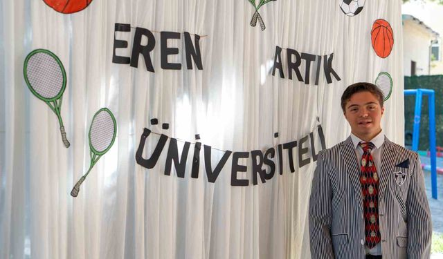 Down sendromlu genç büyük gurur yaşattı