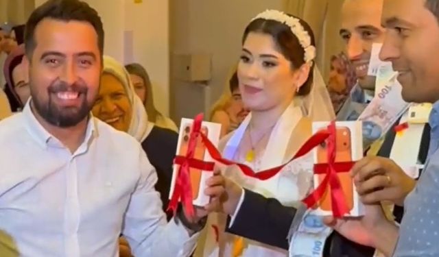 Manisa’da gelin ve damada sürpriz düğün hediyesi