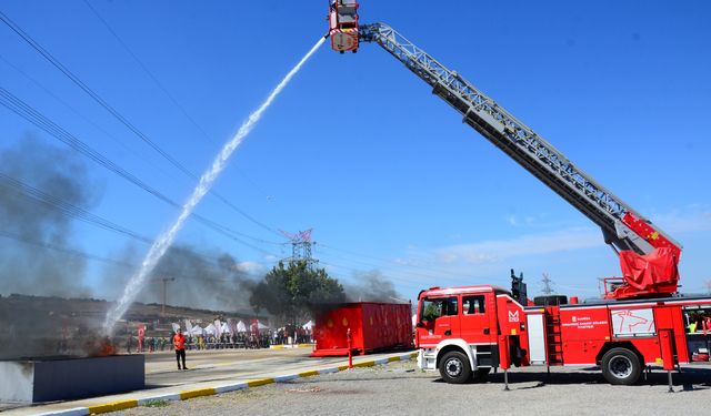 Manisa OSB’de fabrikaların itfaiye ekipleri yarıştı