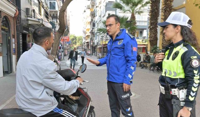 Emniyet ve zabıtadan ortak yaya yolu denetimi