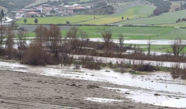 Selendi'de çay ve dereler taştı