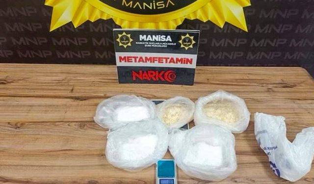 Bir kişide 2 kilo metamfetamin ele geçirildi