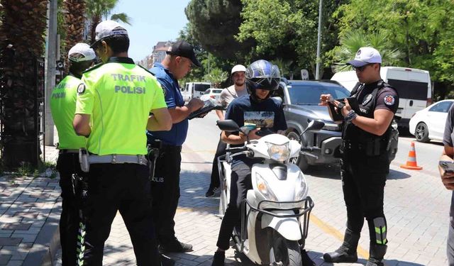 Turgutlu'da yaz aylarının gelmesiyle kask denetimleri artırıldı