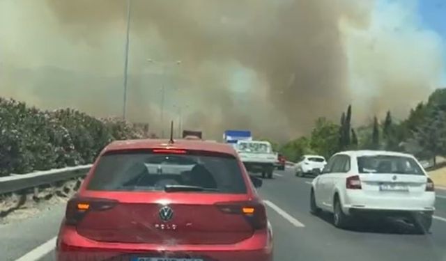 Manisa'da orman yangınında alevler İzmir-İstanbul Otoyolu'na ulaştı