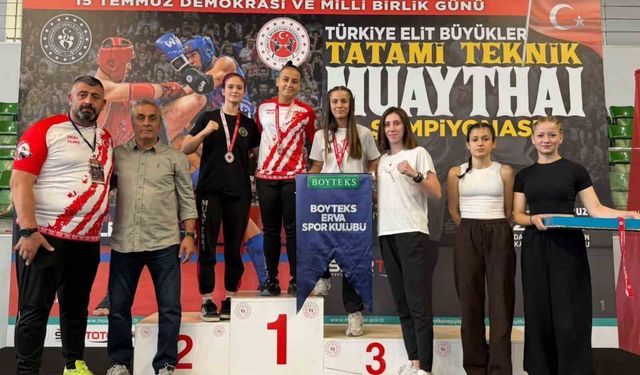 Manisalı muaythaiciler Türkiye Şampiyonası'na damga vurdu