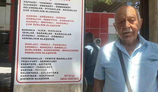 Emekli öğretmen, Alaşehir'in 51 mahallesini şiirde buluşturdu