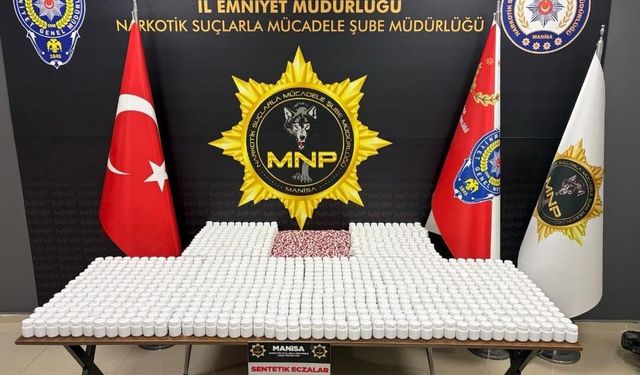 Manisa'da 57 bin uyuşturucu hap ele geçirildi