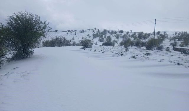 Manisa'ya mevsimin ilk karı düştü