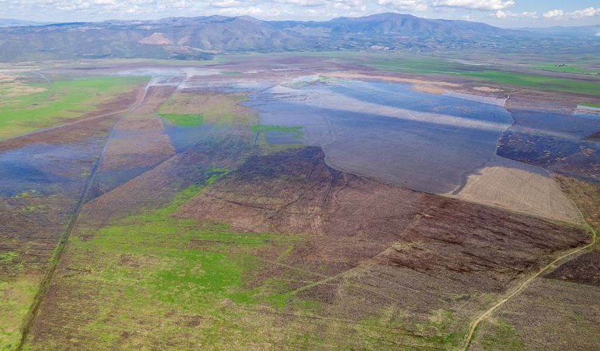 Kuruyan Marmara Gölünde umutlandıran görüntü
