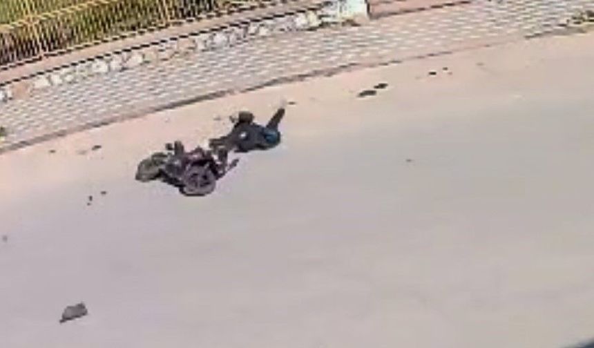 Motosiklet sürücüsü ölümden döndü