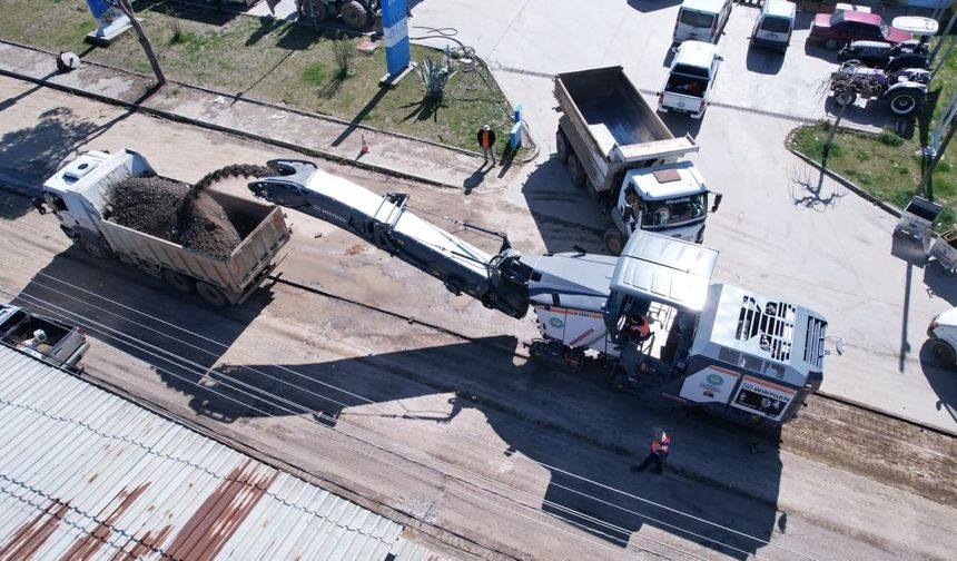 Sanayi sitesinin 10 yıllık yol sorunu bitiyor