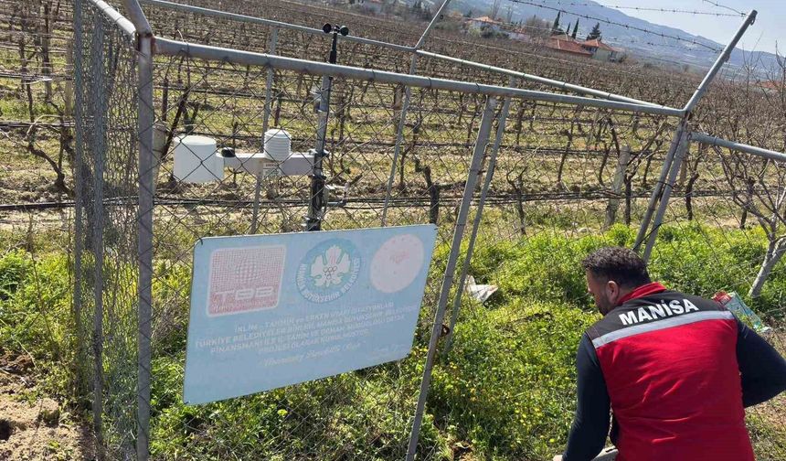 Sarıgöl'de erken uyarı tahmin istasyonlarının bakımı yapıldı