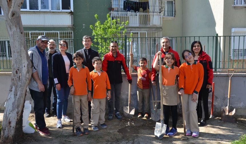 İlk kez okul bahçelerine asma fidanları dikiliyor