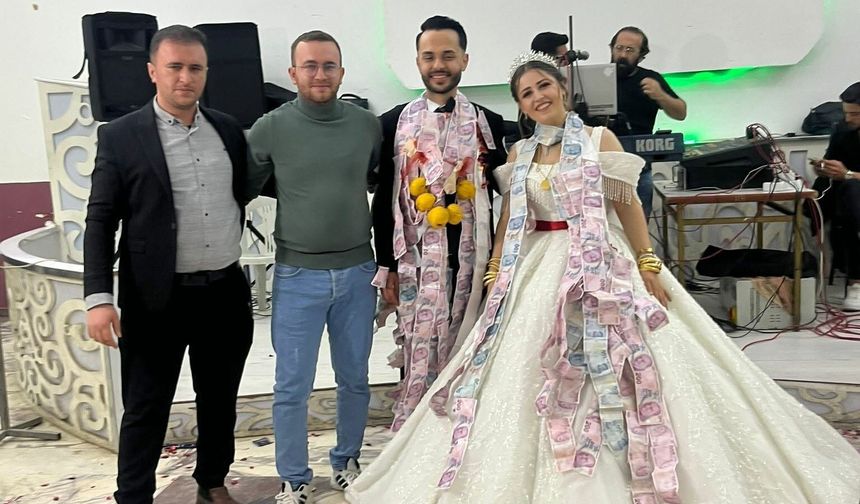 Arkadaşlarından damada 'beşi bir yerde ayva'