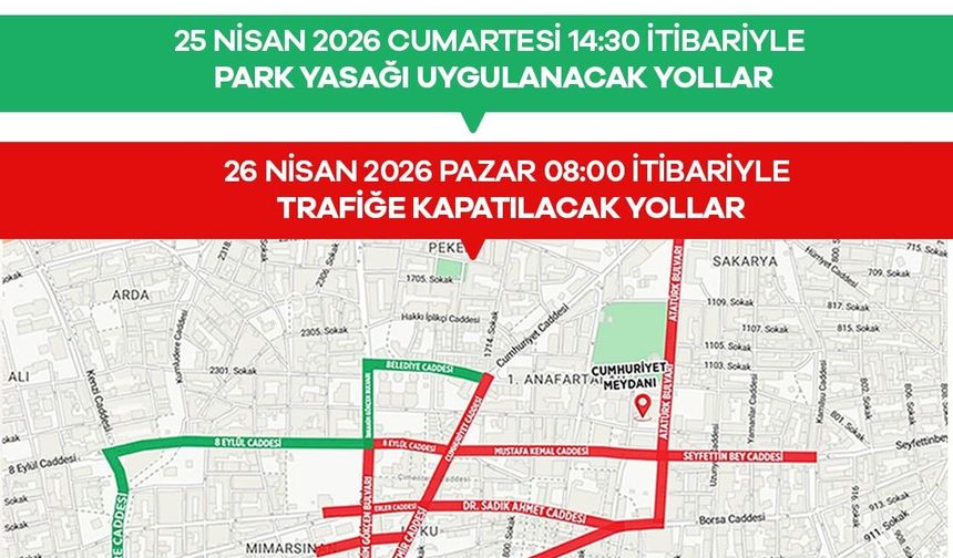 Mesir Festivali nedeniyle 25-26 Nisan'da kapanacak yollar açıklandı