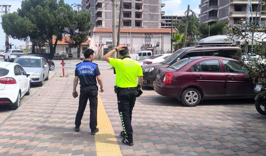 Turgutlu Zabıtası ve trafik ekiplerinden ortak denetim