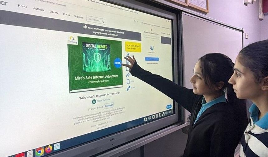 Yunusemre'de öğrenciler dijital çalışmalarıyla Avrupa'ya açıldı