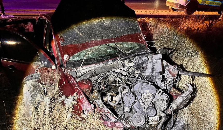 Kontrolden çıkan otomobil yol kenarına savruldu: 2'si ağır, 3 yaralı