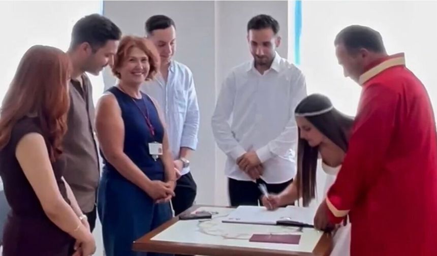 Nikahları hastane odasında kıyıldı