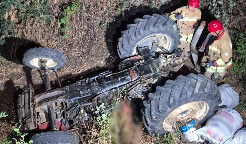 Devrilen traktörün altında kalan sürücü hayatını kaybetti