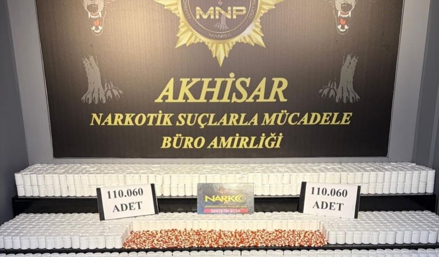 Manisa'da uyuşturucu operasyonu: 110 bin hap ele geçirildi, 2 kişi tutuklandı