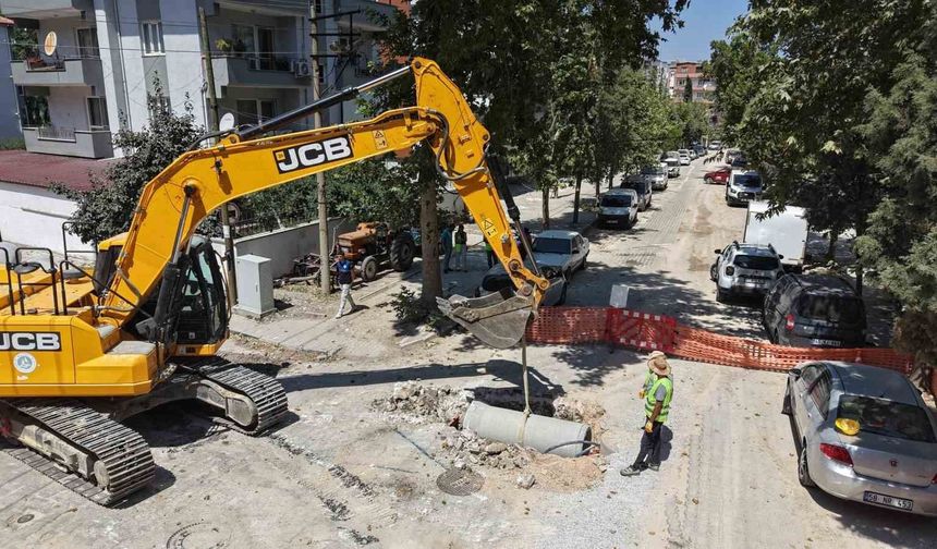 Soma İnönü Mahallesi'ne bin 200 metrelik yağmursuyu hattı