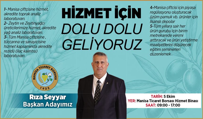 Borsa Başkan Adayı Seyyar'dan bomba projeler